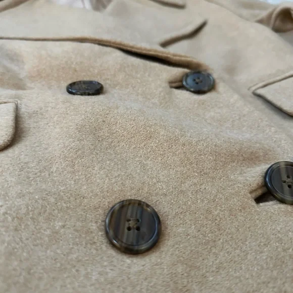 Banana Republic Camel Wool Blend Peacoat Jacket - Picture 3 of 9